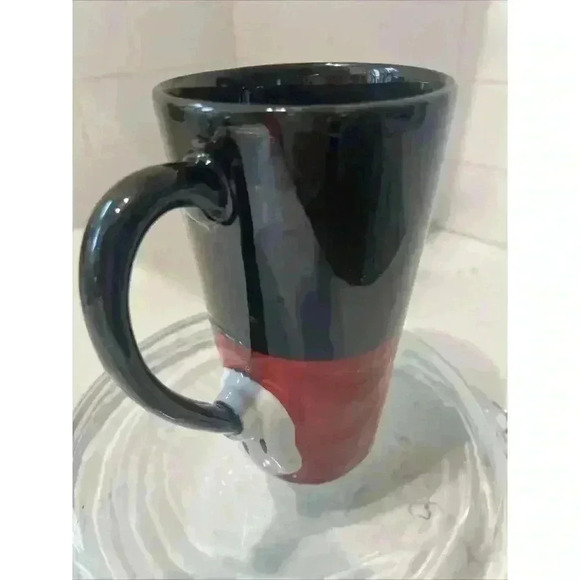 Disney Parks Mickey Mouse Tall Ceramic Latte Mug with Arm & Glove Handle - Picture 6 of 11